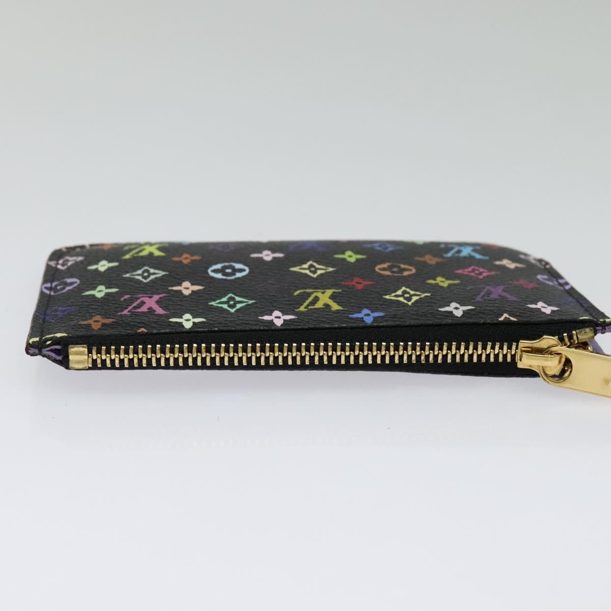 LOUIS VUITTON Multicolor Pochette ClesNM Coin Purse Black M60279 LV Auth 142349