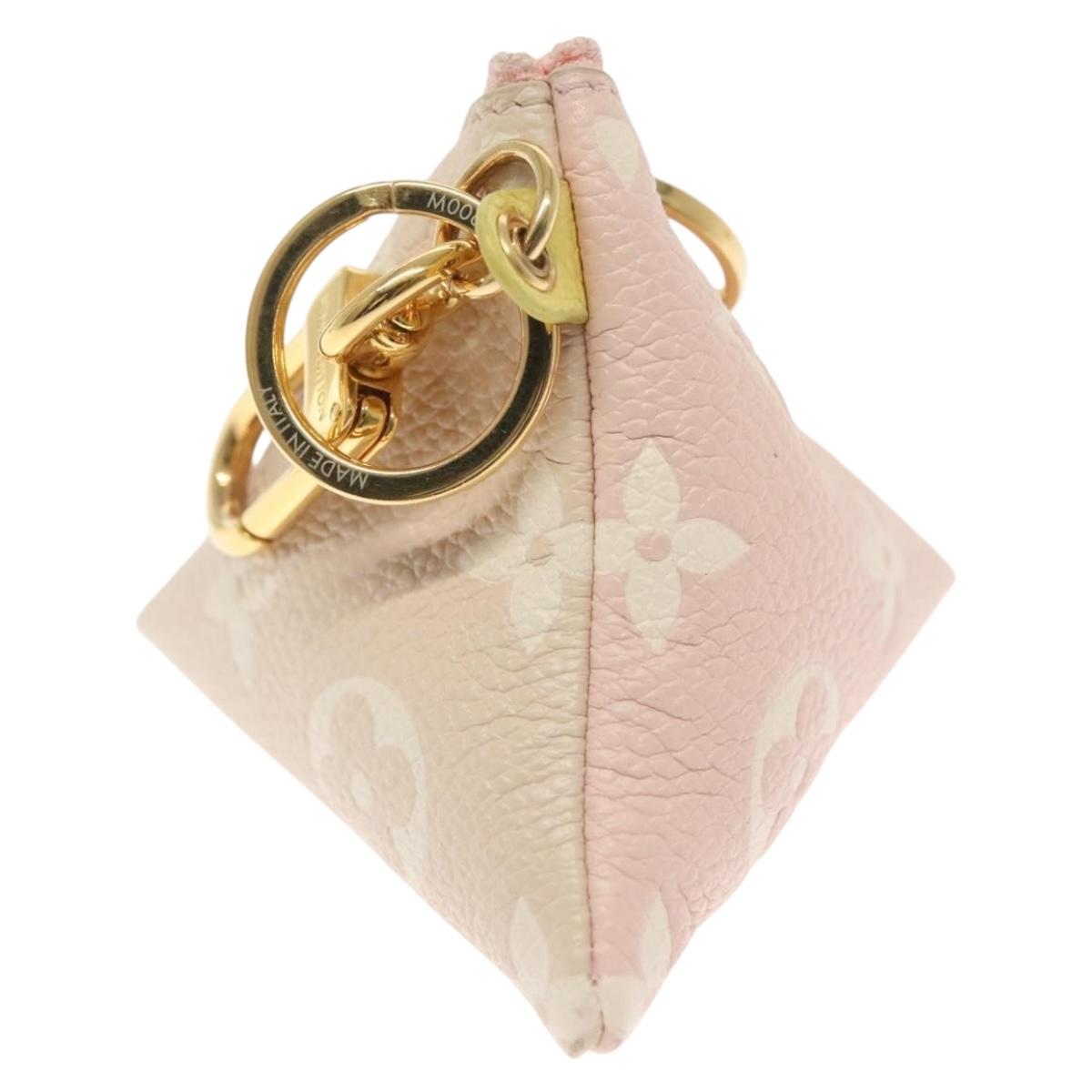 LOUIS VUITTON Monogram Empreinte Berlango Pouch Pink M00669 LV Auth 142350