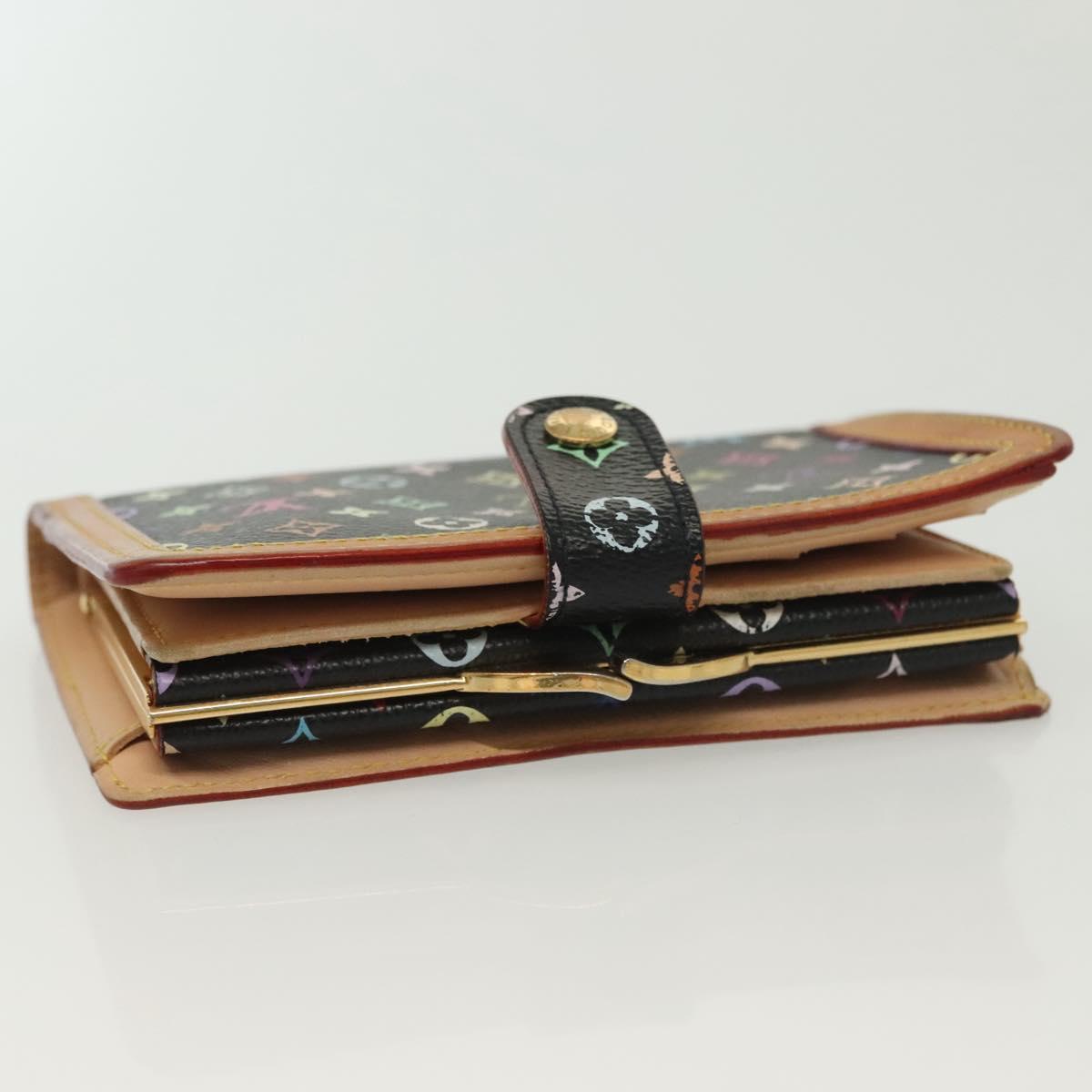 LOUIS VUITTON Multicolor Portefeuille Viennois Wallet Black M92988 Auth 142355