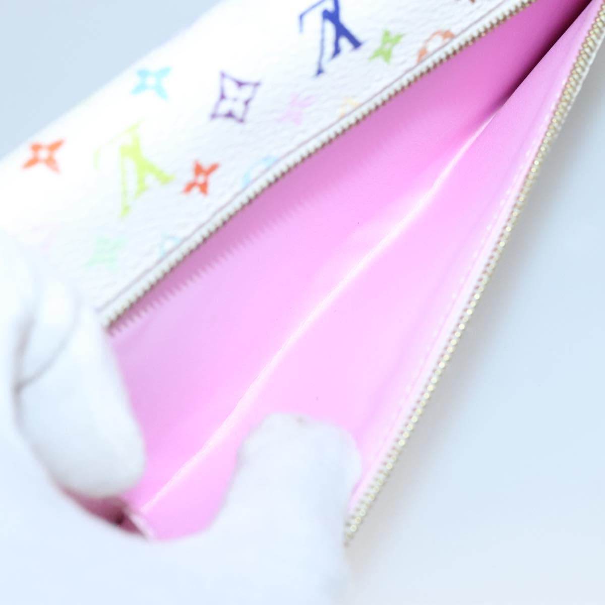 LOUIS VUITTON Multicolor Portefeuille Eugenie Wallet White M60053 LV Auth 142358