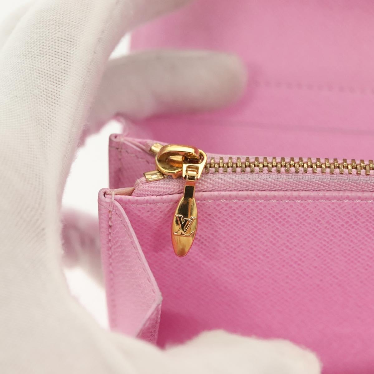 LOUIS VUITTON Multicolor Portefeuille Sarah Wallet White M93532 LV Auth 142372