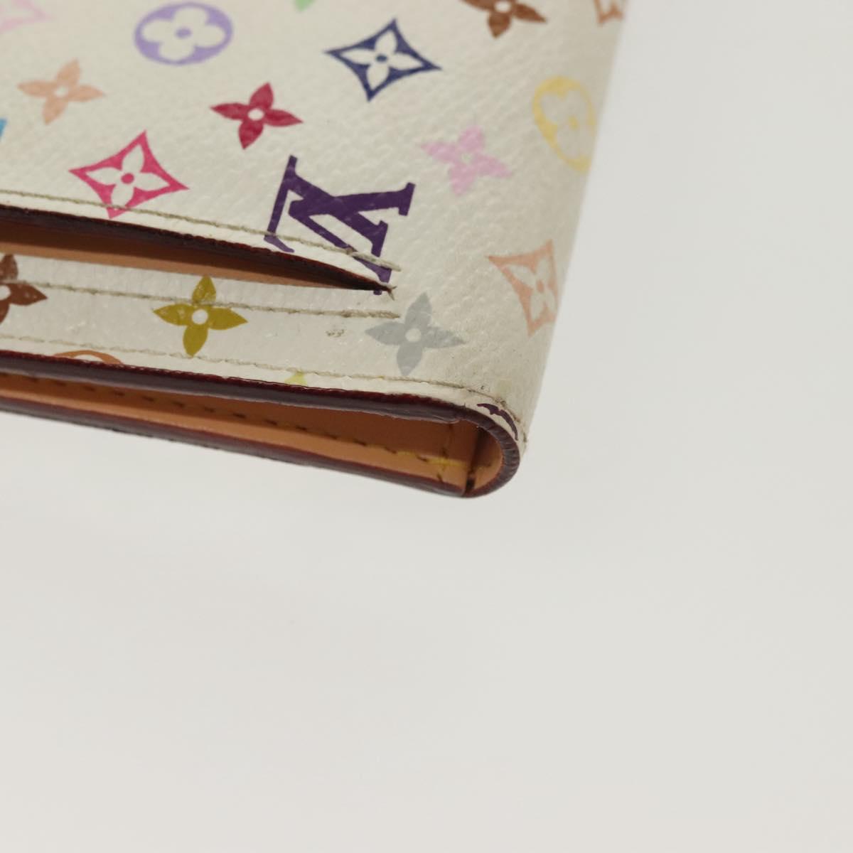 LOUIS VUITTON Multicolor Portefeuille Eugenie Wallet White M60053 LV Auth 142374