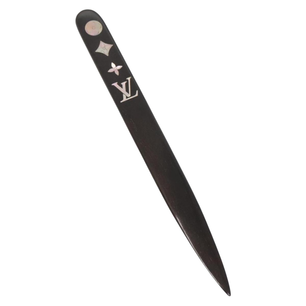 LOUIS VUITTON Paper Knife Wood Brown LV Auth 142383V
