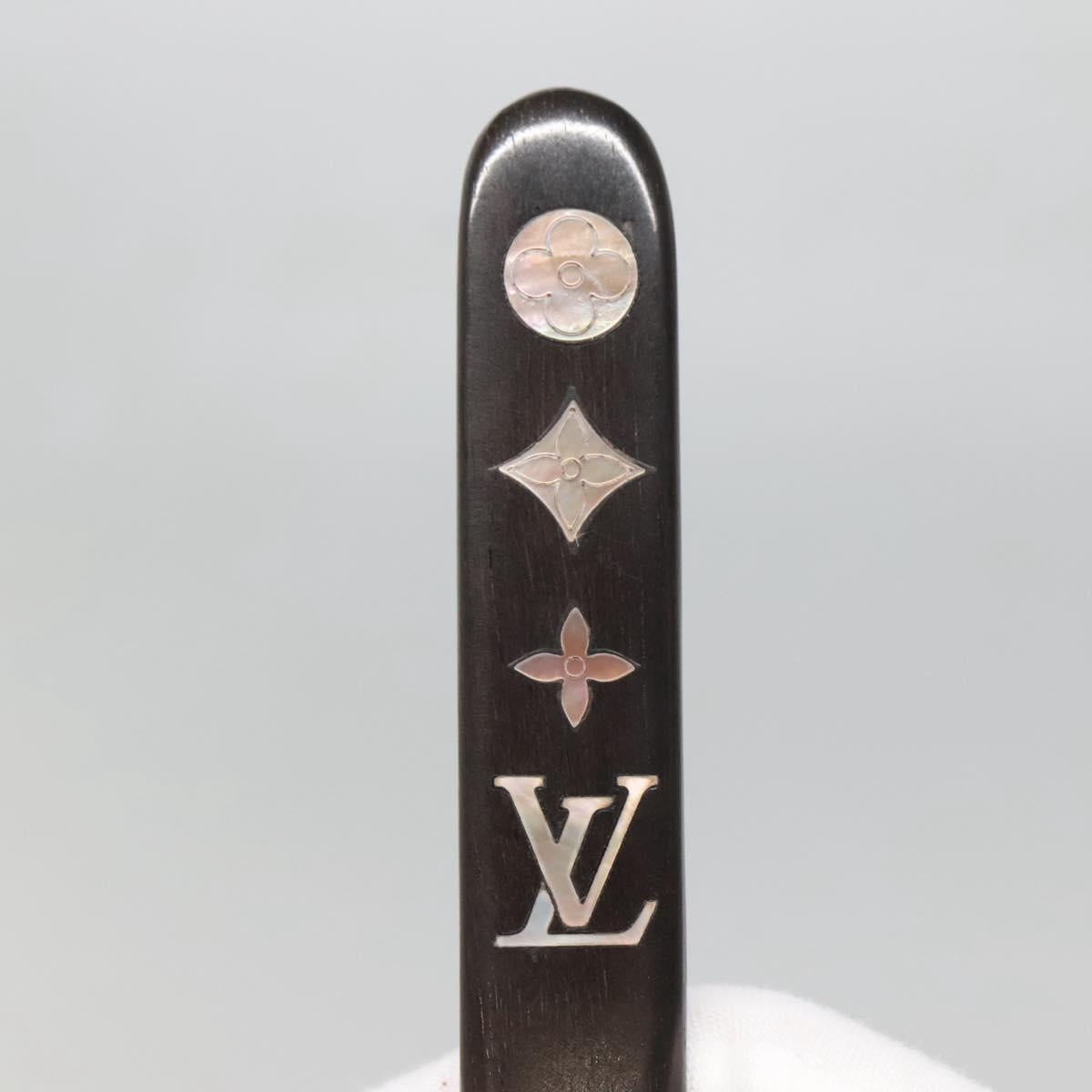 LOUIS VUITTON Paper Knife Wood Brown LV Auth 142383V