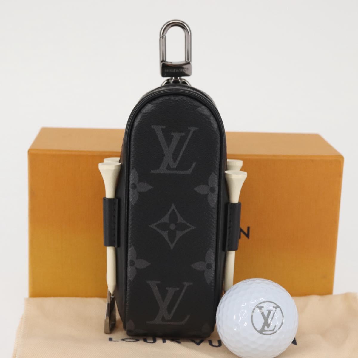 LOUIS VUITTON Monogram Eclipse Set Golf Andrews Bag Charm GI0344 LV Auth 142385