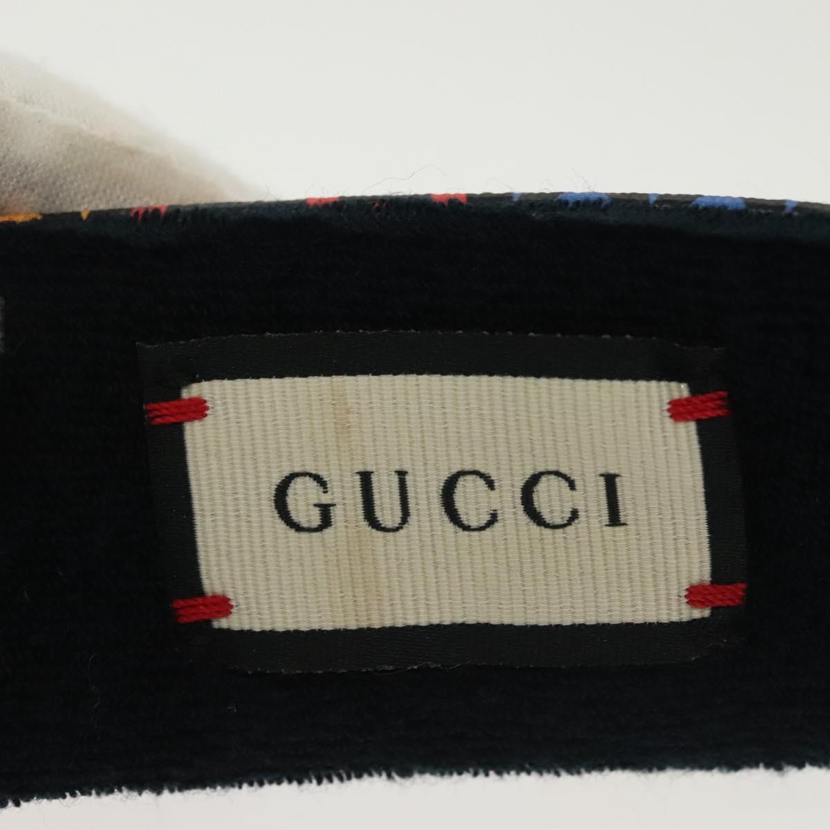 GUCCI GG Psychedelic Sun Visor Hat Multicolor Silver Auth 142391