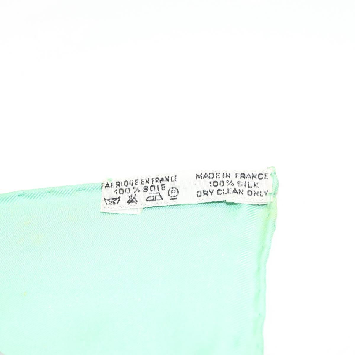 HERMES Carre 90 Scarf ""THALASSA"" Silk Green Auth 142398