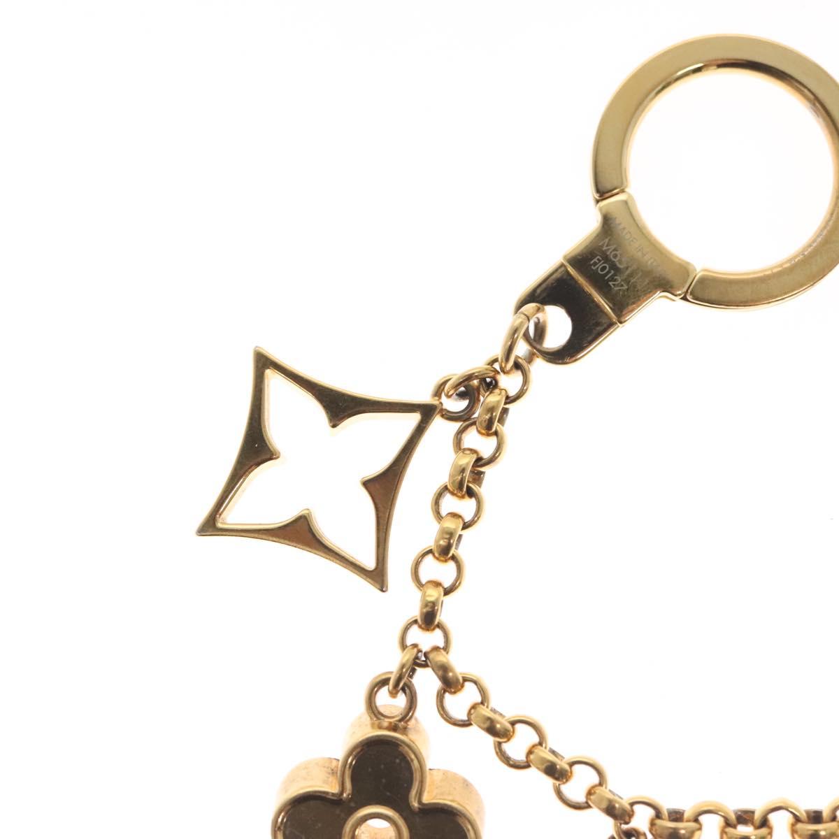 LOUIS VUITTON Fleur de Monogram Charm metal Gold Tone M65111 LV Auth 142400