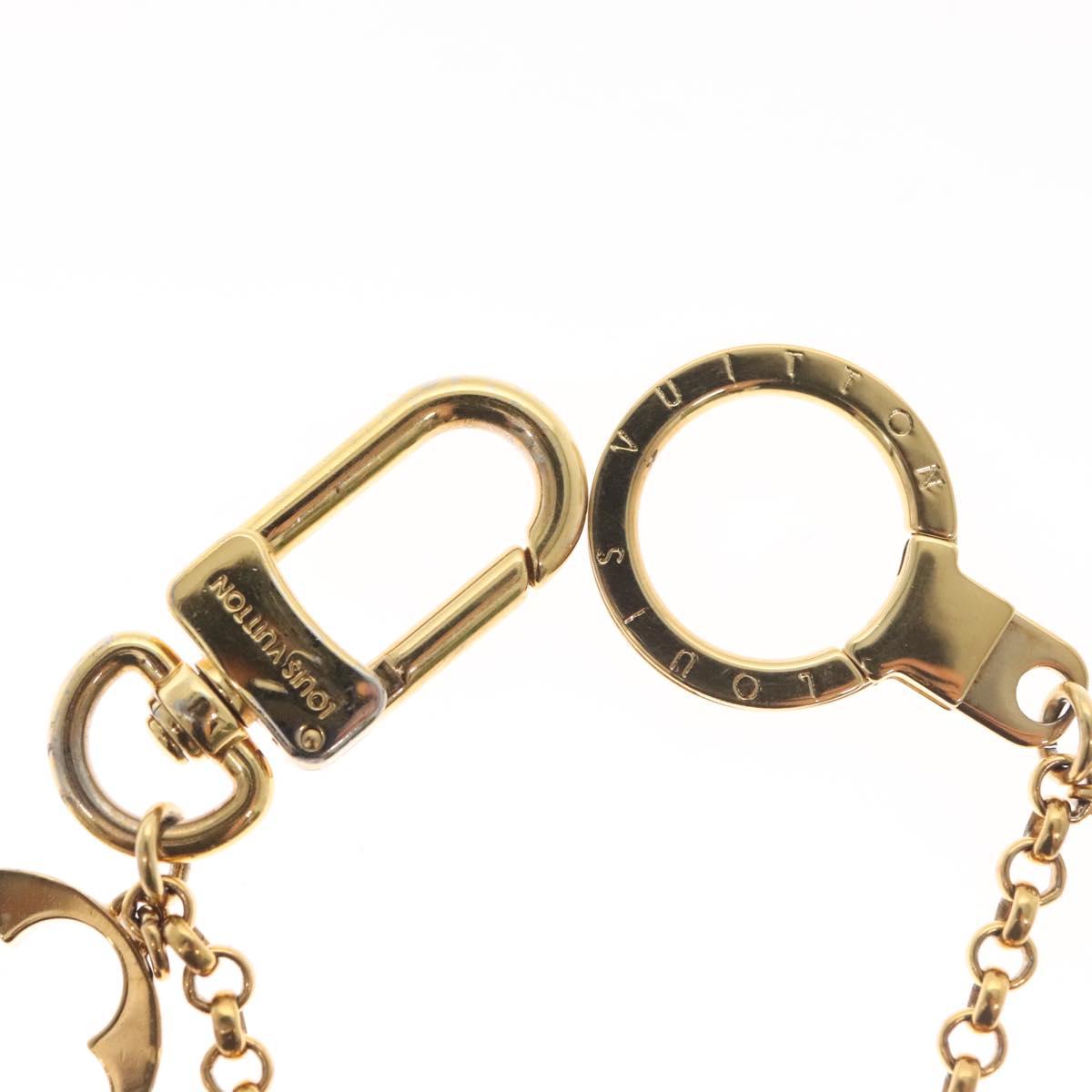 LOUIS VUITTON Fleur de Monogram Charm metal Gold Tone M65111 LV Auth 142400