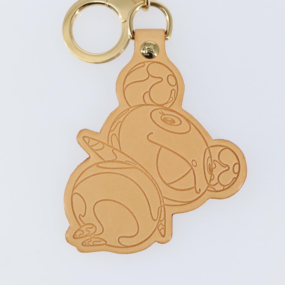 LOUIS VUITTON Takashi Murakami Porte Cles Panda Charm Beige M62637 Auth 142403V