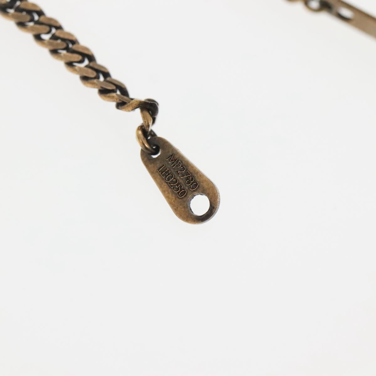 LOUIS VUITTON Collier Printed Initials LV Wood Necklace Gold MP2780 Auth 142405M