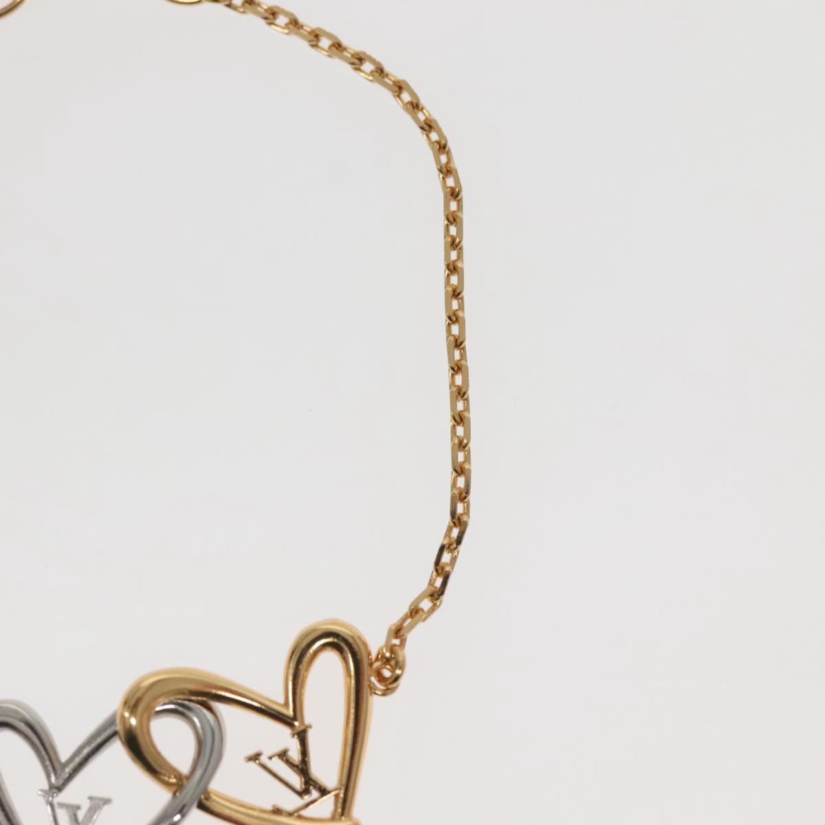 LOUIS VUITTON Brassle Heart Falling in Love Bracelet Gold M00466 LV Auth 142406SAM