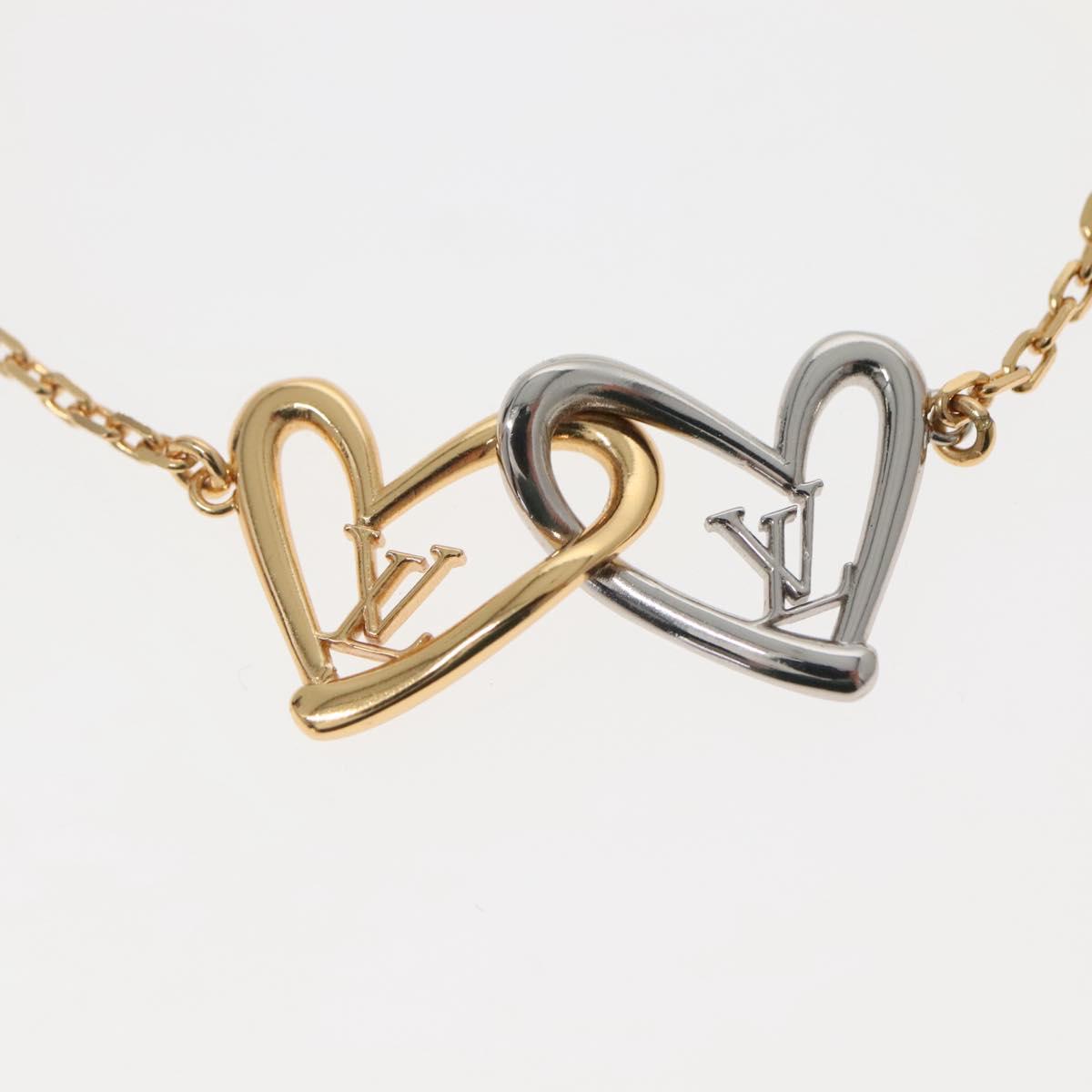 LOUIS VUITTON Brassle Heart Falling in Love Bracelet Gold M00466 LV Auth 142406M