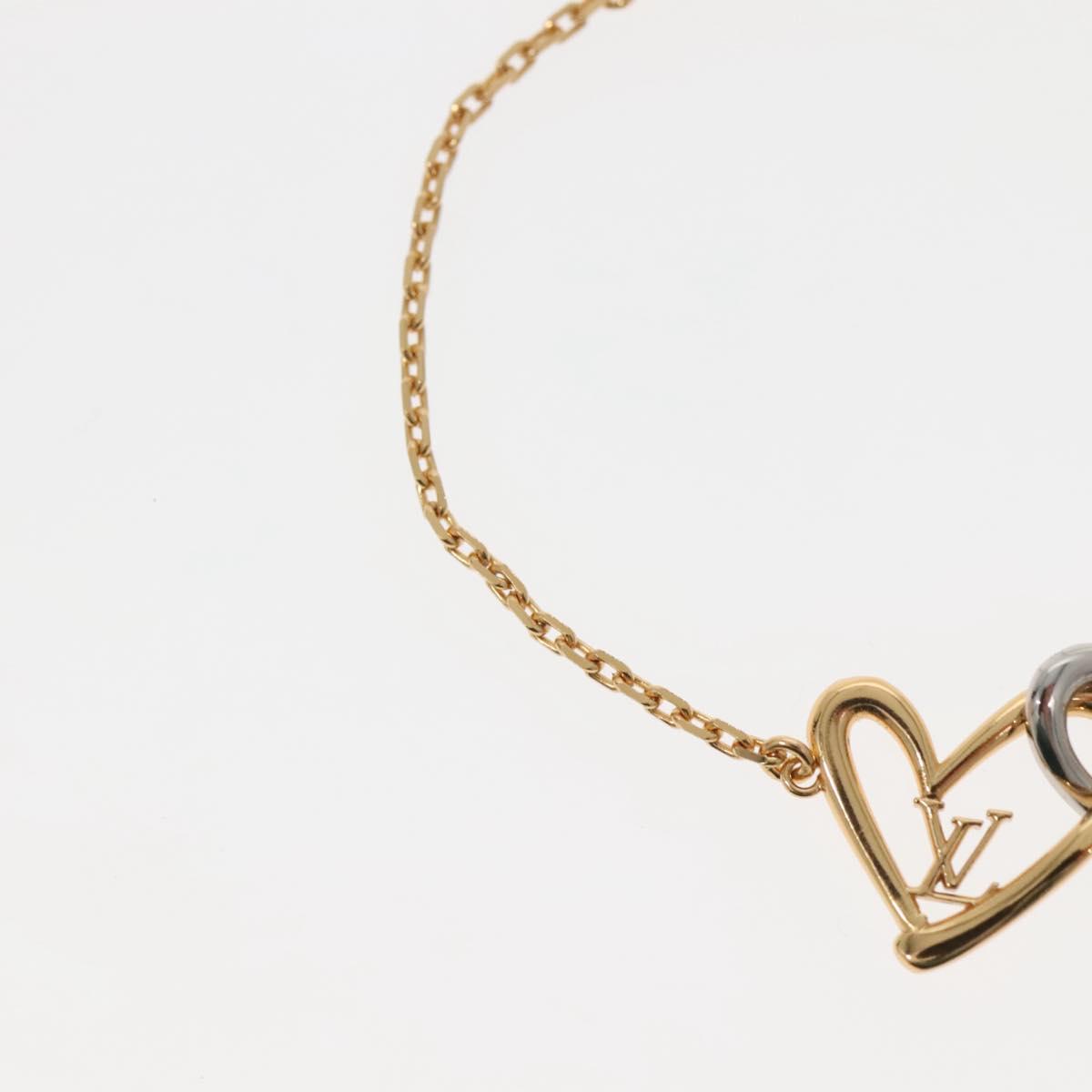 LOUIS VUITTON Brassle Heart Falling in Love Bracelet Gold M00466 LV Auth 142406M