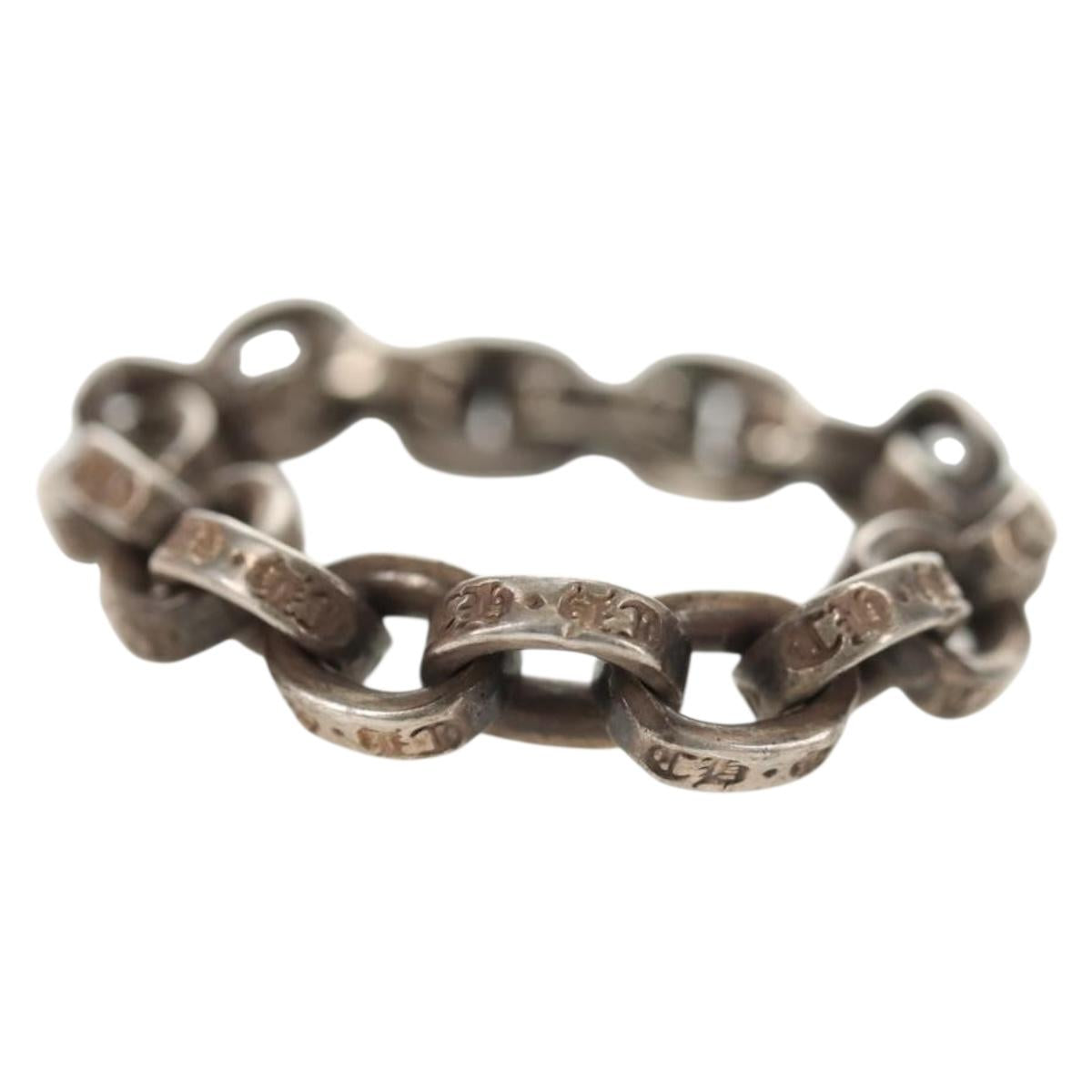 Chrome Hearts Paper Chain Ring Ag925 Silver Auth 142407M