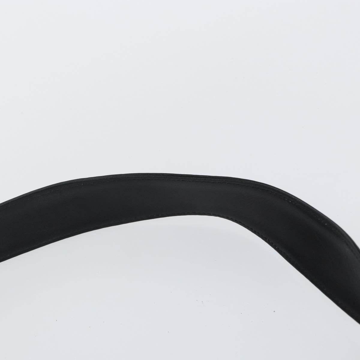 GUCCI Bamboo Hand Bag Leather Black Gold 001 1998 1638 Auth 142437