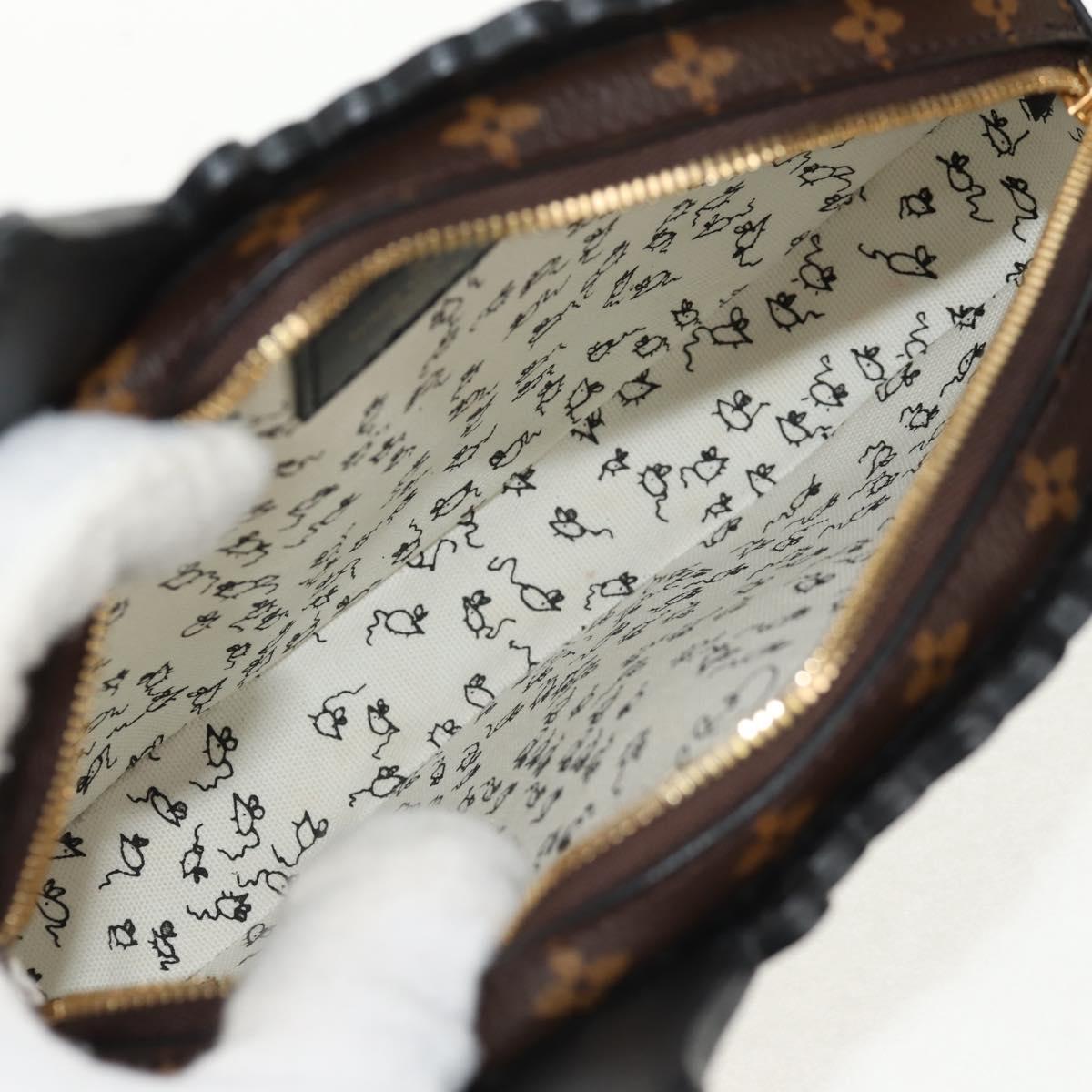 LOUIS VUITTON Epi Cat Face Pochette Shoulder Bag Gray LV Auth 142442M