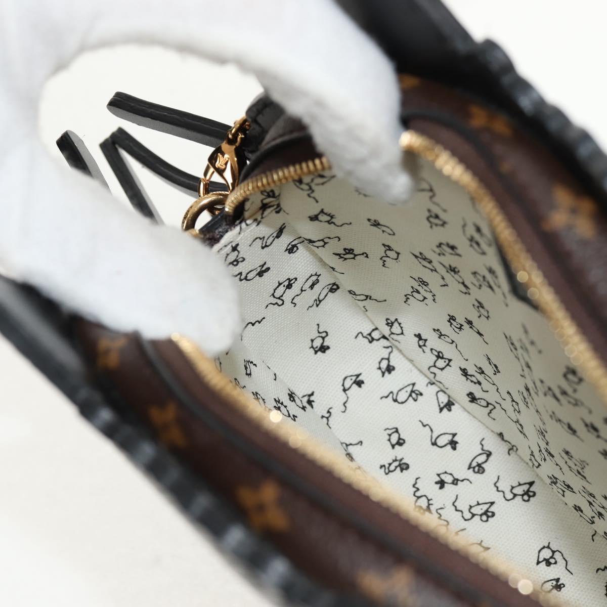 LOUIS VUITTON Epi Cat Face Pochette Shoulder Bag Gray LV Auth 142442M