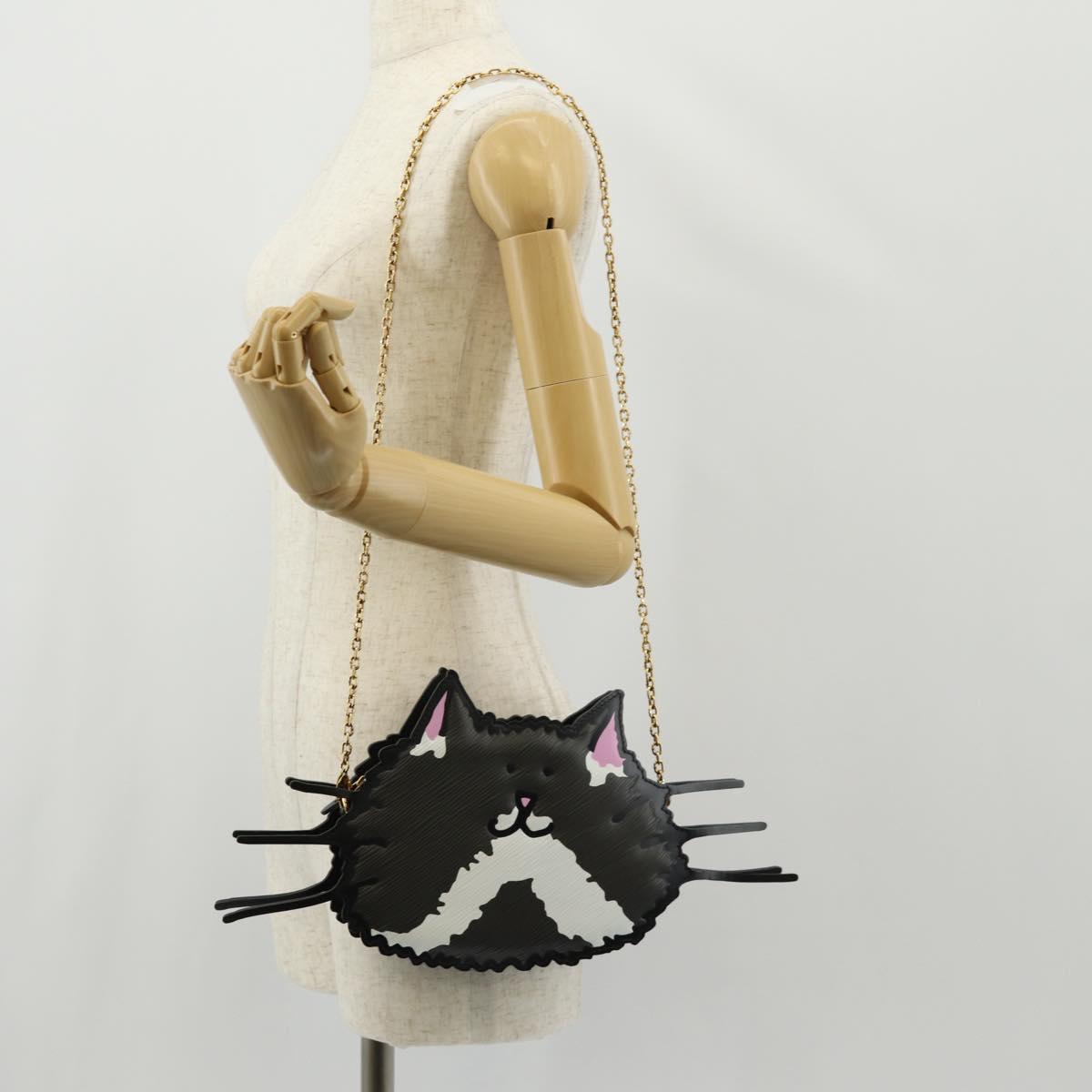 LOUIS VUITTON Epi Cat Face Pochette Shoulder Bag Gray LV Auth 142442M