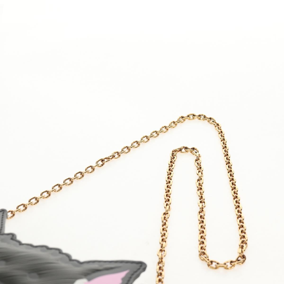 LOUIS VUITTON Epi Cat Face Pochette Shoulder Bag Gray LV Auth 142442SAM