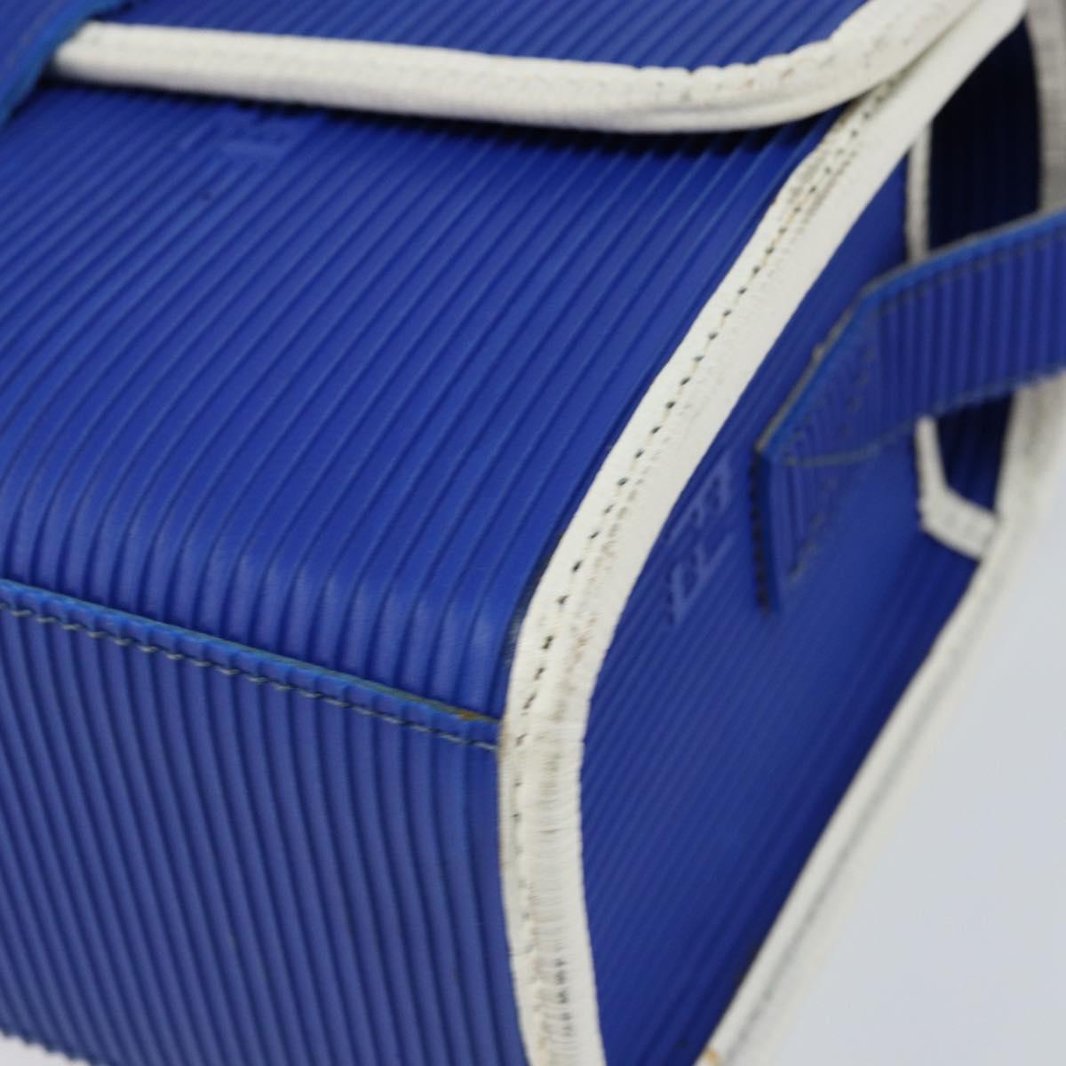 FENDI Shoulder Bag Rubber Blue Silver Auth 142445