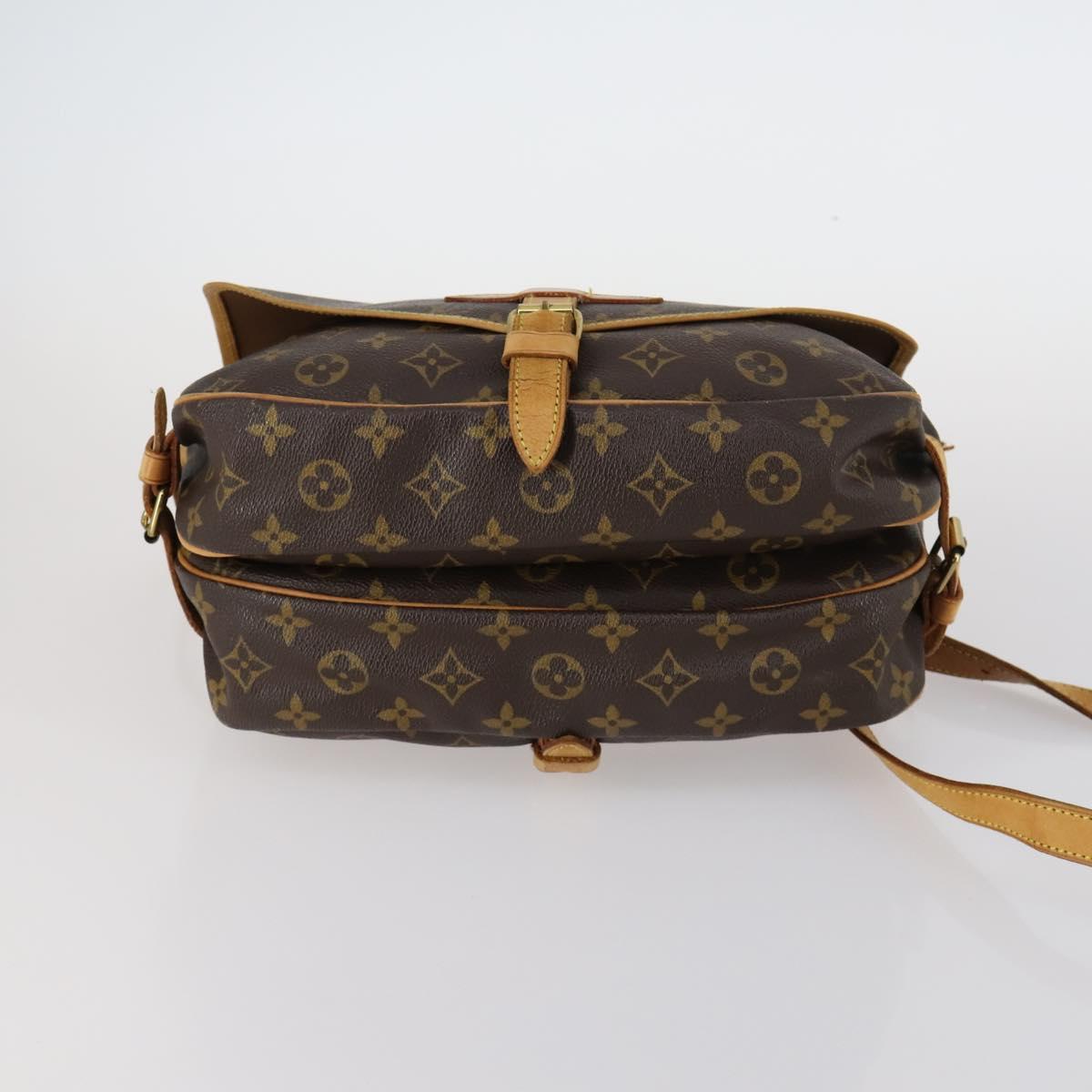 LOUIS VUITTON Monogram Saumur 30 Shoulder Bag M42256 LV Auth 142454