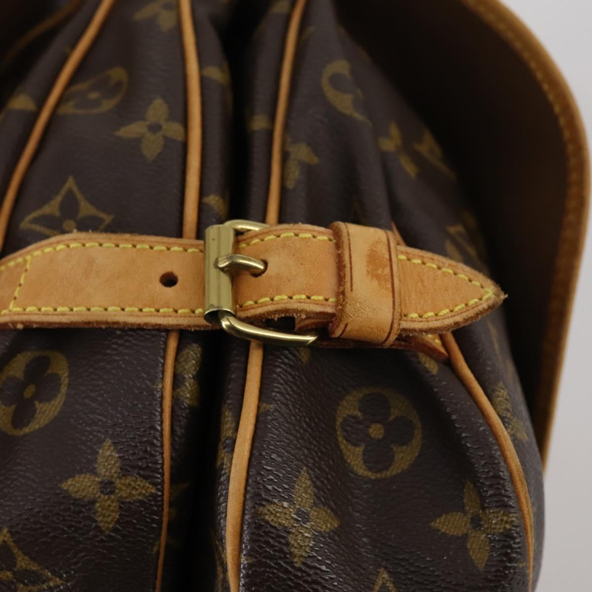 LOUIS VUITTON Monogram Saumur 30 Shoulder Bag M42256 LV Auth 142454