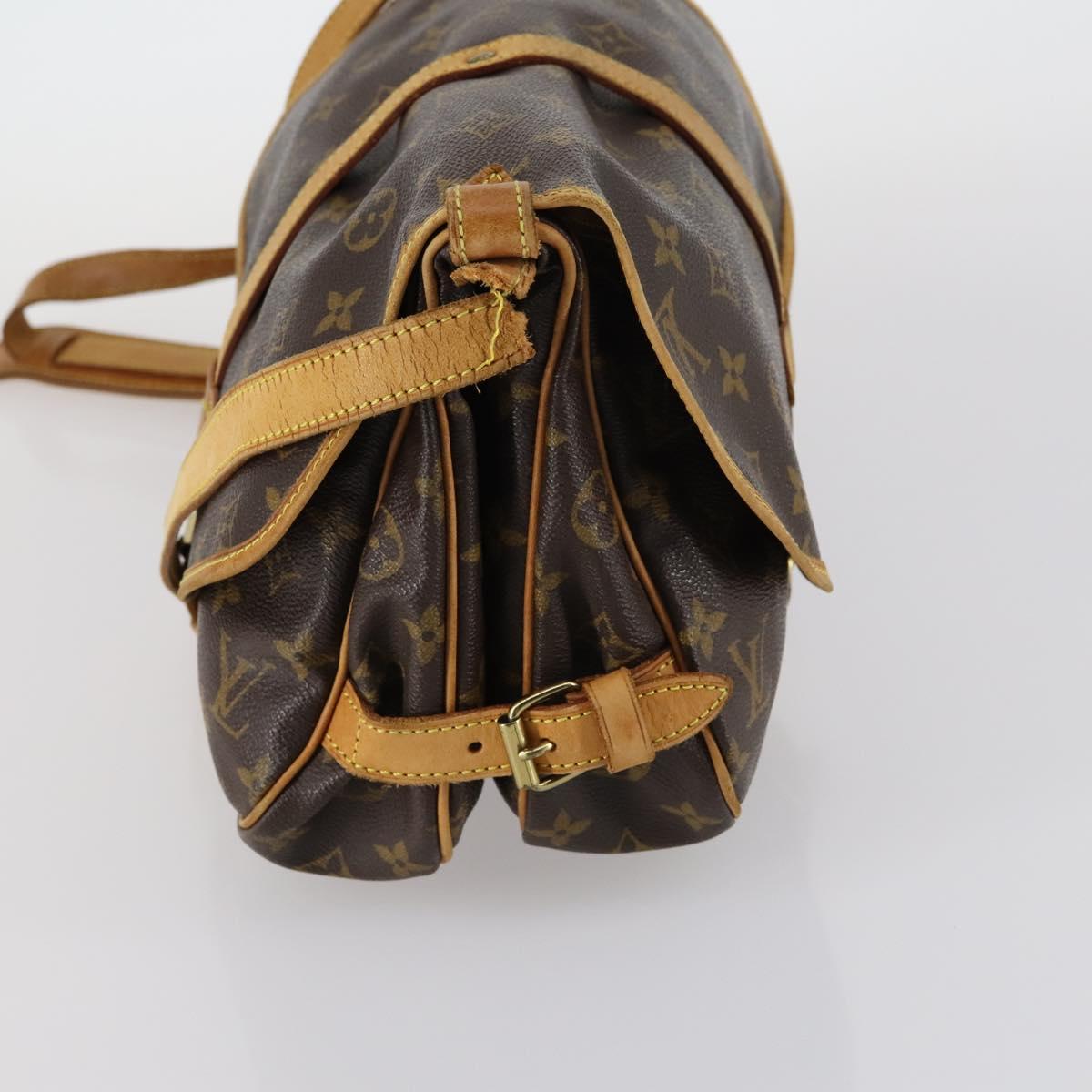 LOUIS VUITTON Monogram Saumur 30 Shoulder Bag M42256 LV Auth 142454