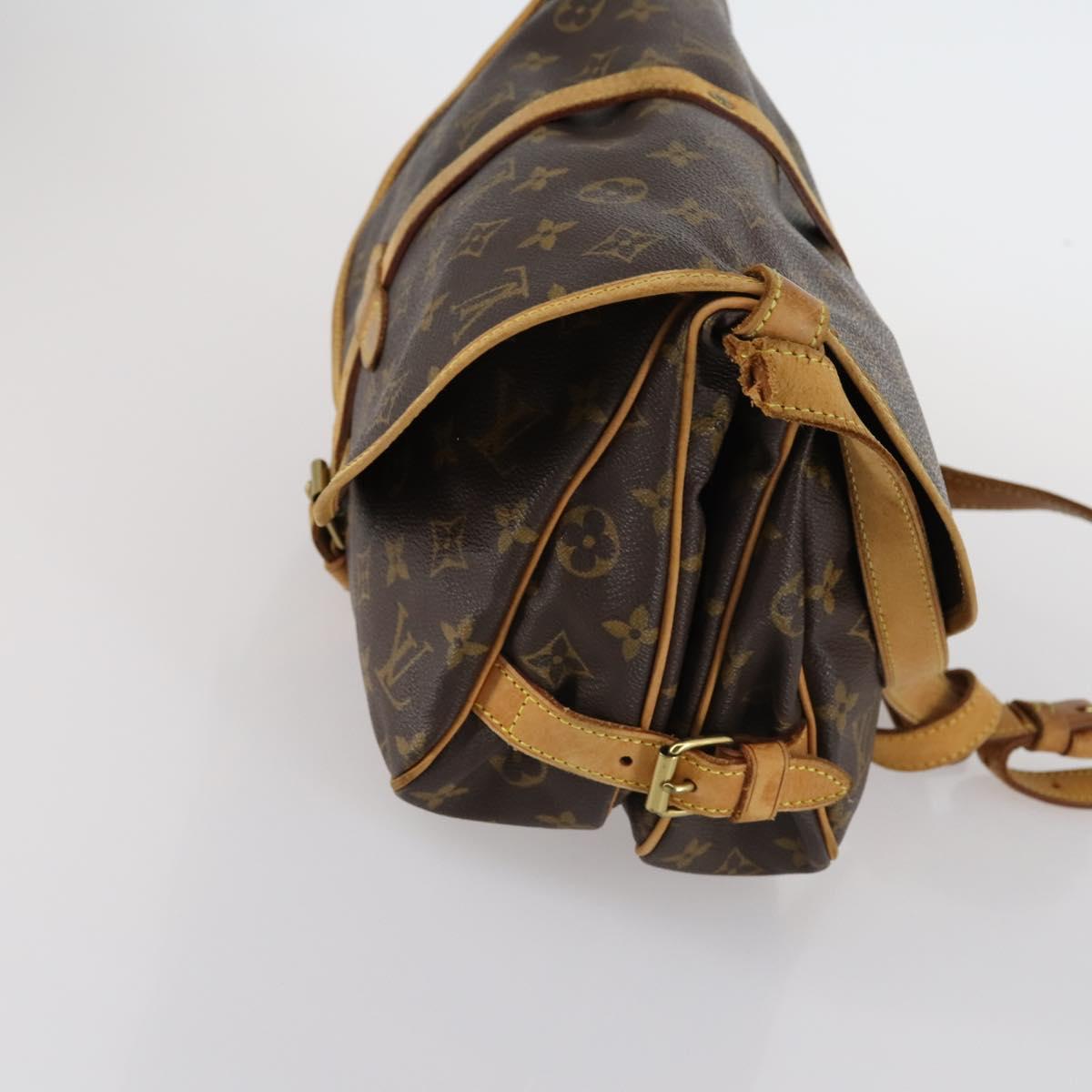 LOUIS VUITTON Monogram Saumur 30 Shoulder Bag M42256 LV Auth 142454
