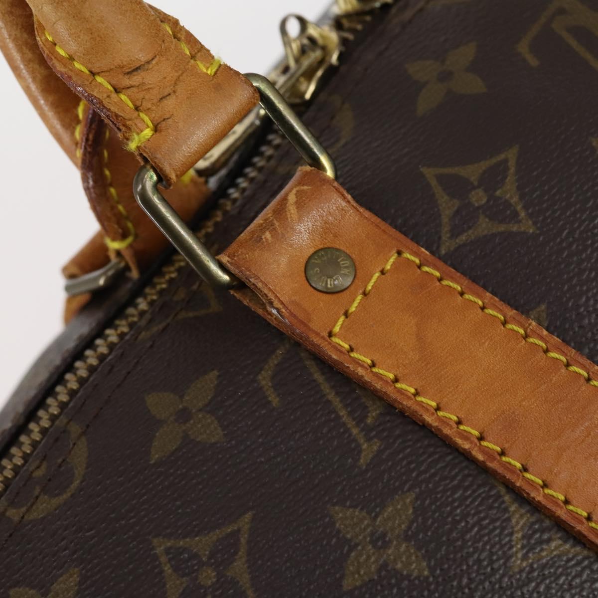 LOUIS VUITTON Monogram Keepall Bandouliere 55 Boston Bag M41414 LV Auth 142469
