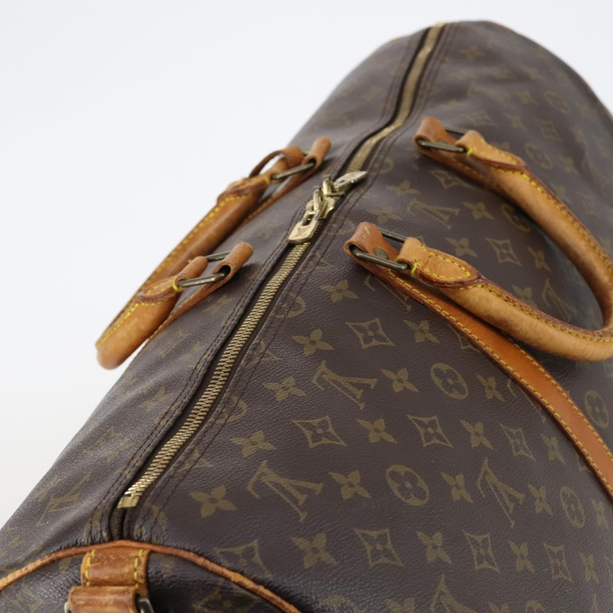 LOUIS VUITTON Monogram Keepall Bandouliere 55 Boston Bag M41414 LV Auth 142469