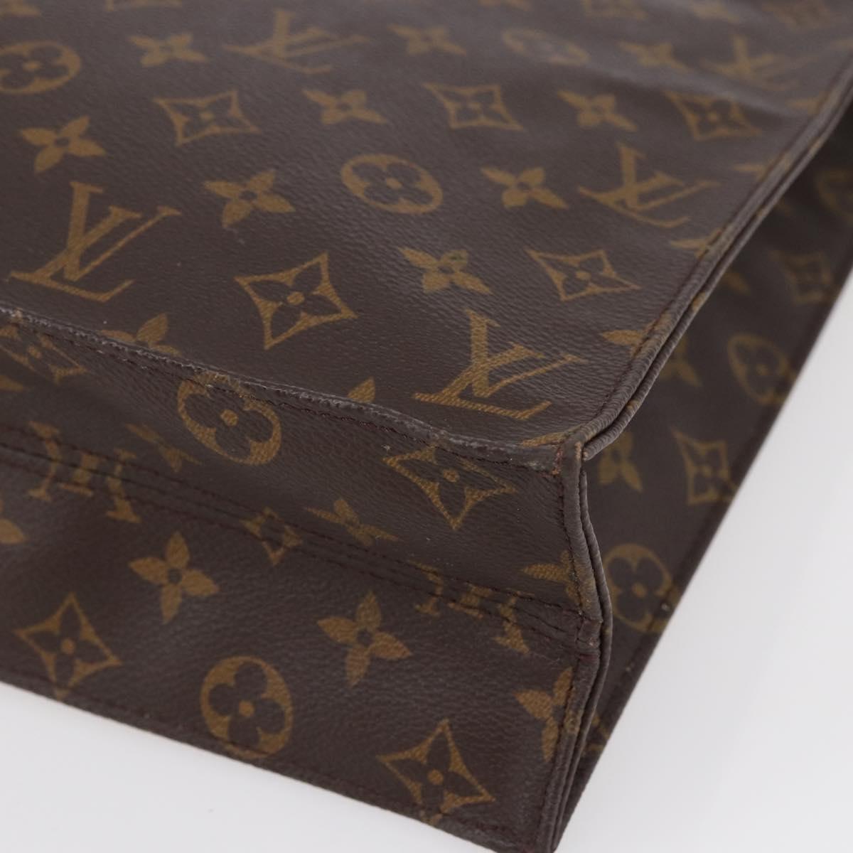 LOUIS VUITTON Monogram Sac Plat Hand Bag M51140 LV Auth 142474