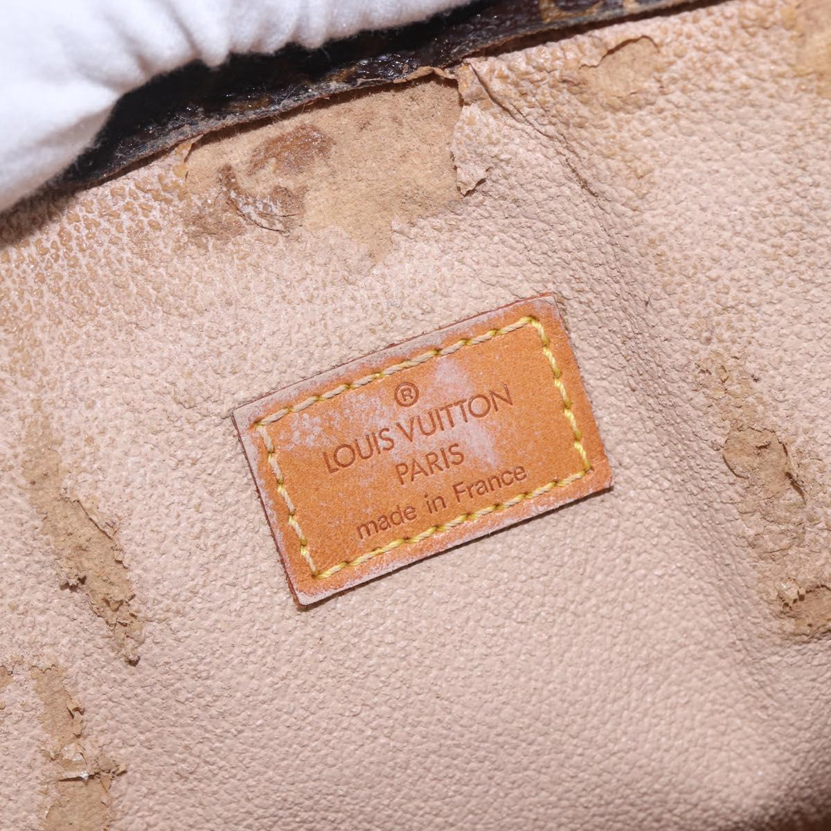 LOUIS VUITTON Monogram Sac Plat Hand Bag M51140 LV Auth 142474