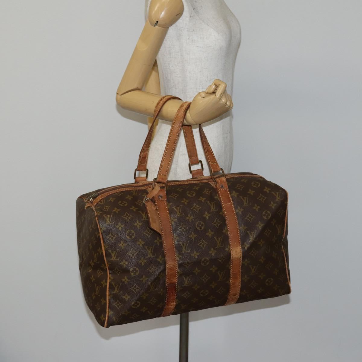 LOUIS VUITTON Monogram Sac Souple 45 Boston Bag M41624 LV Auth 142475