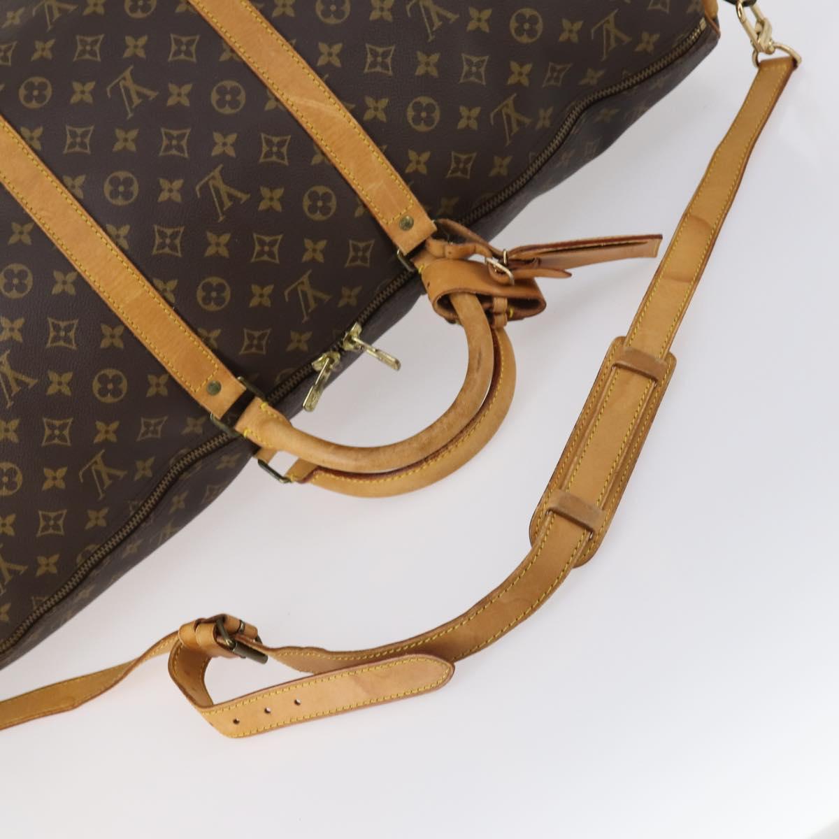 LOUIS VUITTON Monogram Keepall Bandouliere 60 Boston Bag M41412 LV Auth 142476