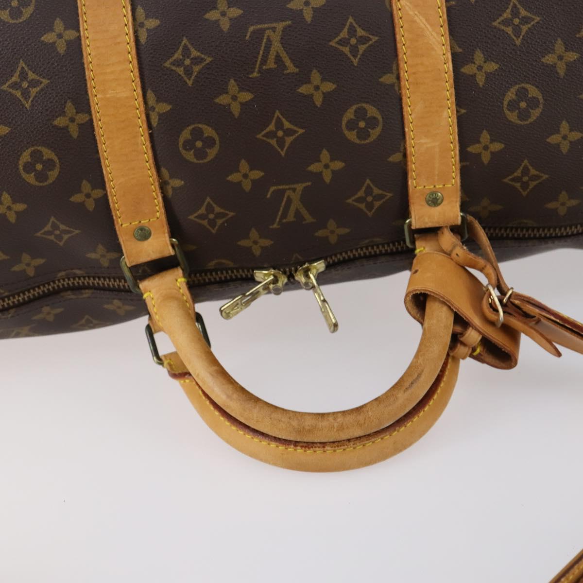 LOUIS VUITTON Monogram Keepall Bandouliere 60 Boston Bag M41412 LV Auth 142476