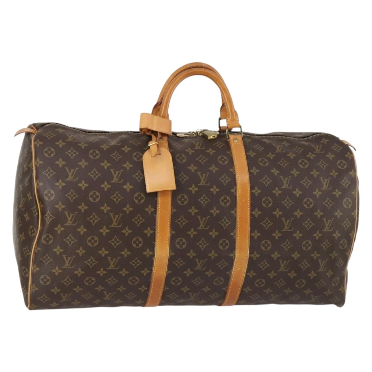 LOUIS VUITTON Monogram Keepall 60 Boston Bag M41422 LV Auth 142477
