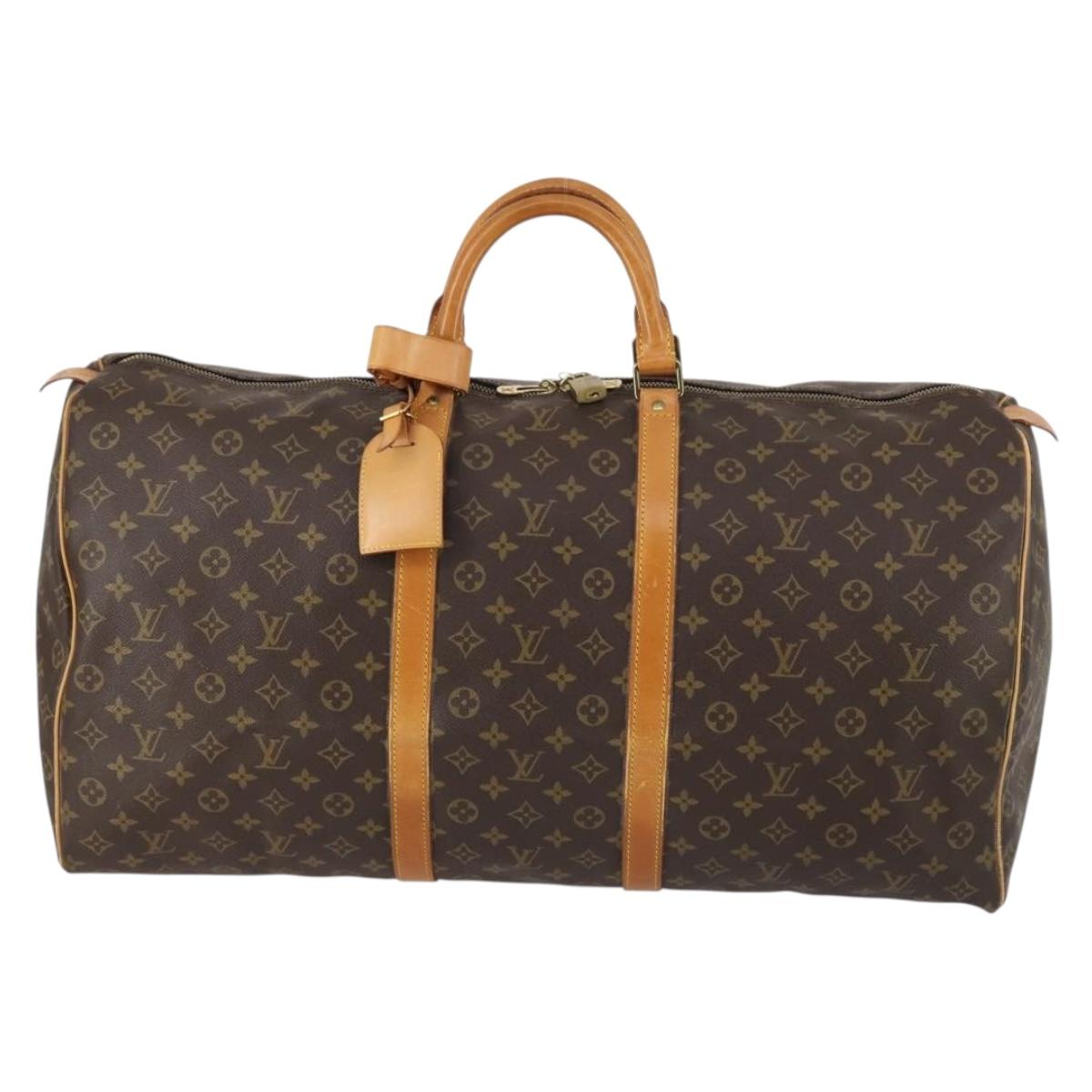 LOUIS VUITTON Monogram Keepall 60 Boston Bag M41422 LV Auth 142477