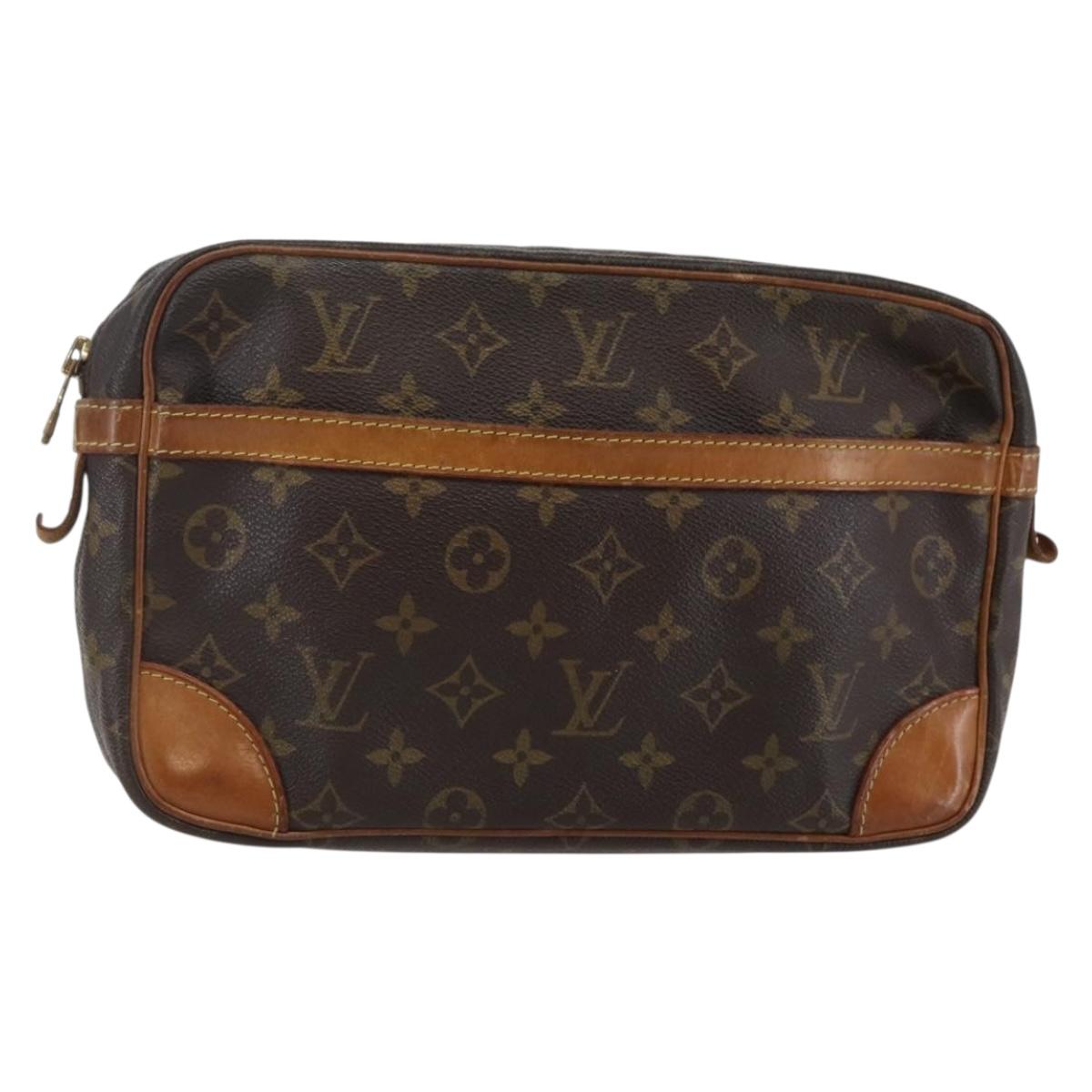 LOUIS VUITTON Monogram Compiegne 28 Clutch Bag M51845 LV Auth 142479