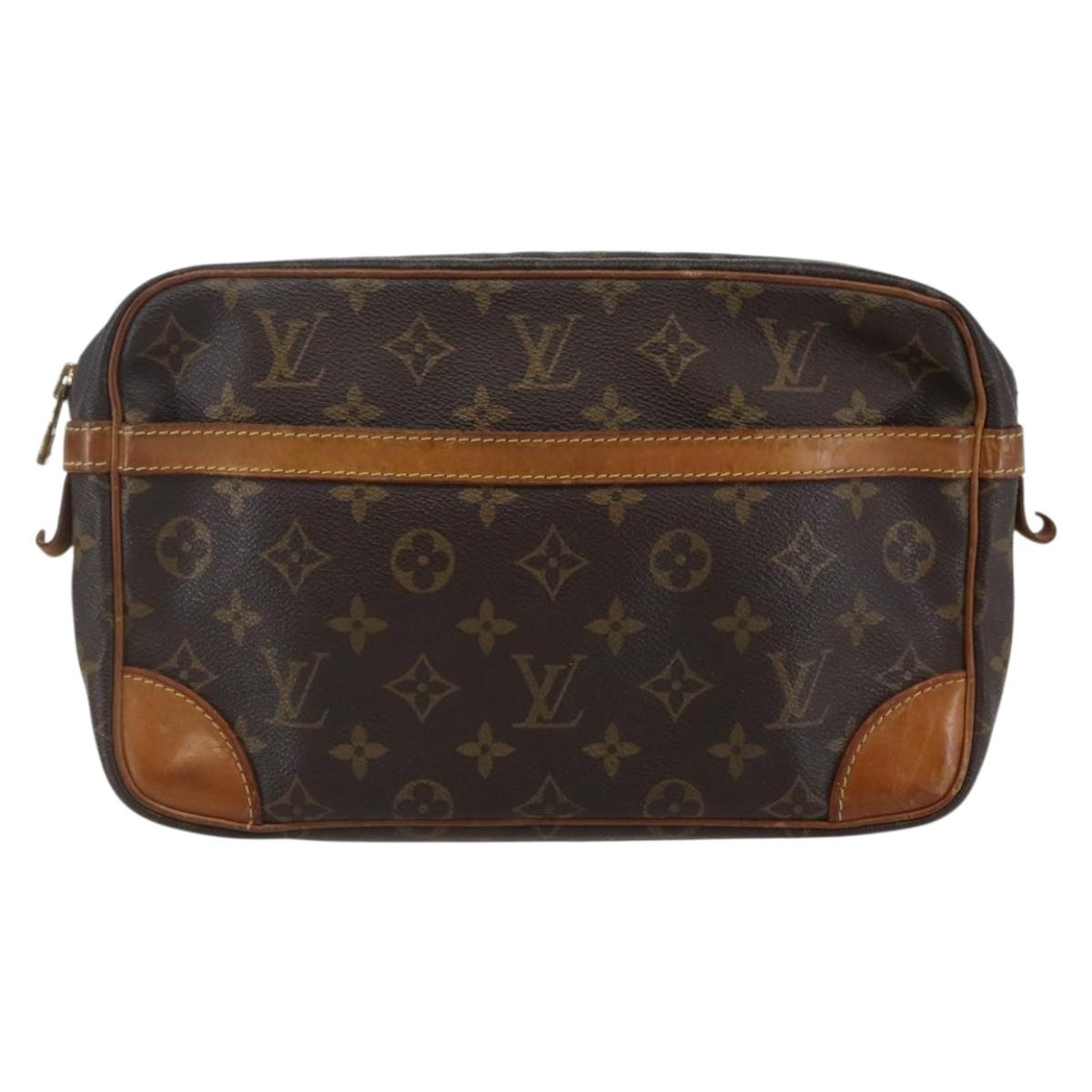 LOUIS VUITTON Monogram Compiegne 28 Clutch Bag M51845 LV Auth 142479