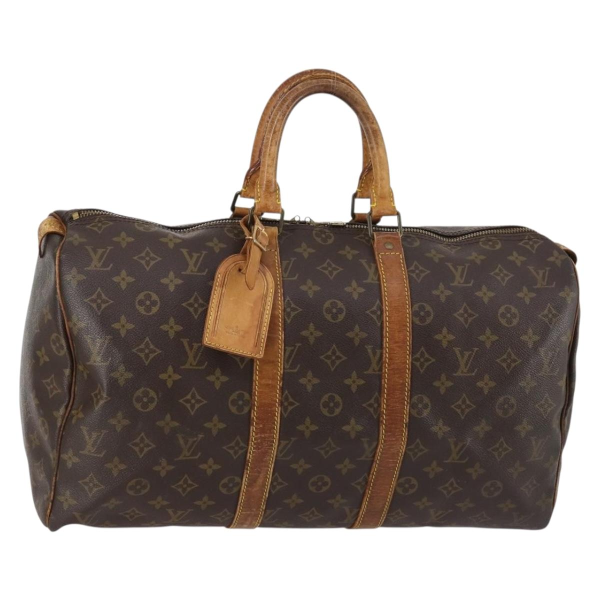 LOUIS VUITTON Monogram Keepall 45 Boston Bag M41428 LV Auth 142486