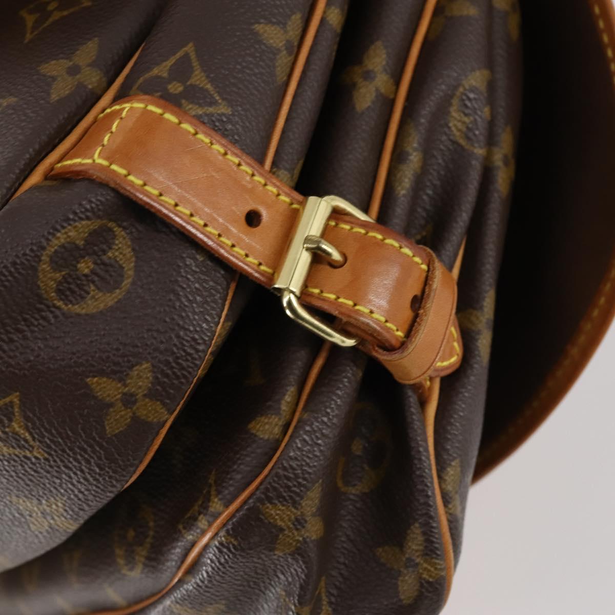 LOUIS VUITTON Monogram Saumur 30 Shoulder Bag M42256 LV Auth 142506