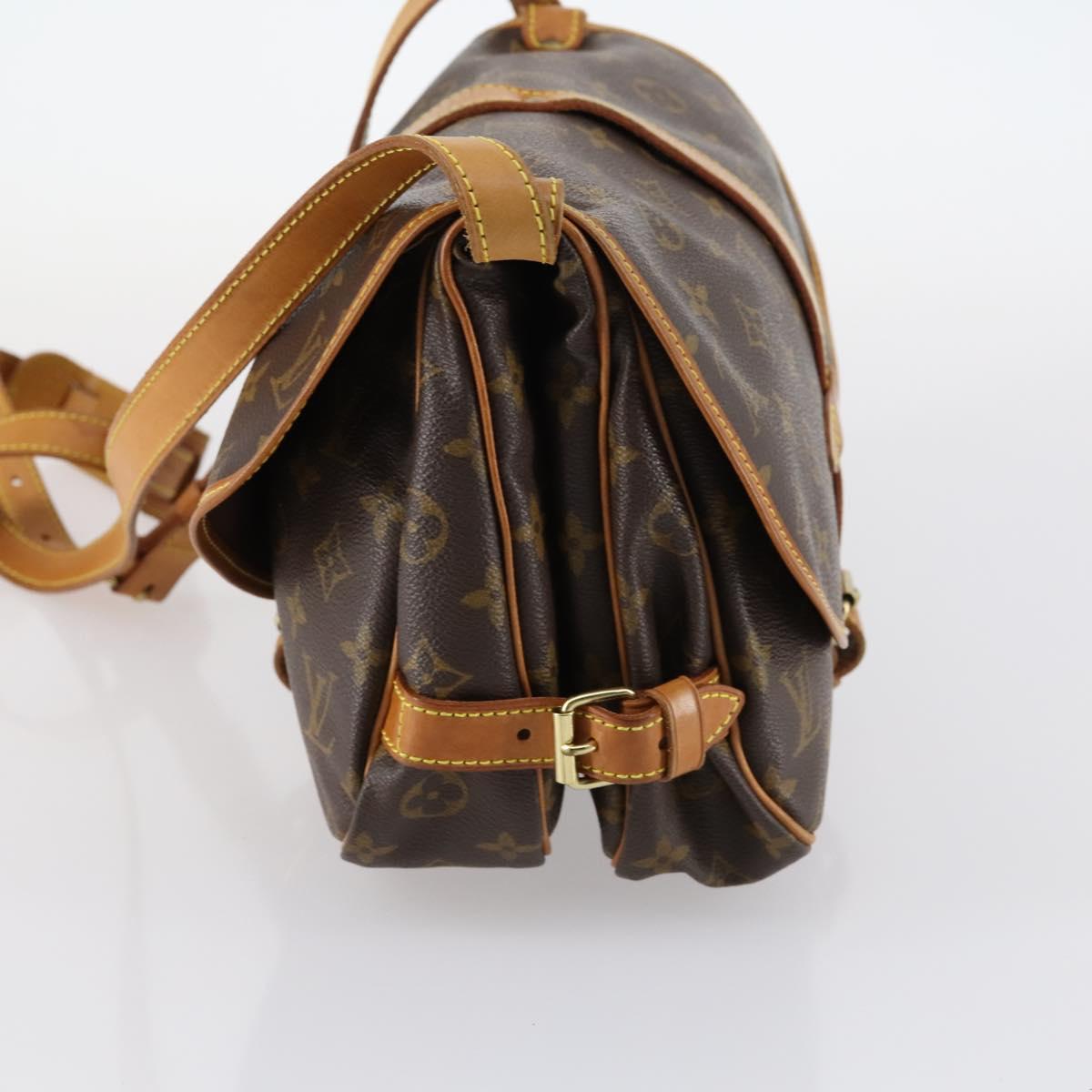 LOUIS VUITTON Monogram Saumur 30 Shoulder Bag M42256 LV Auth 142506