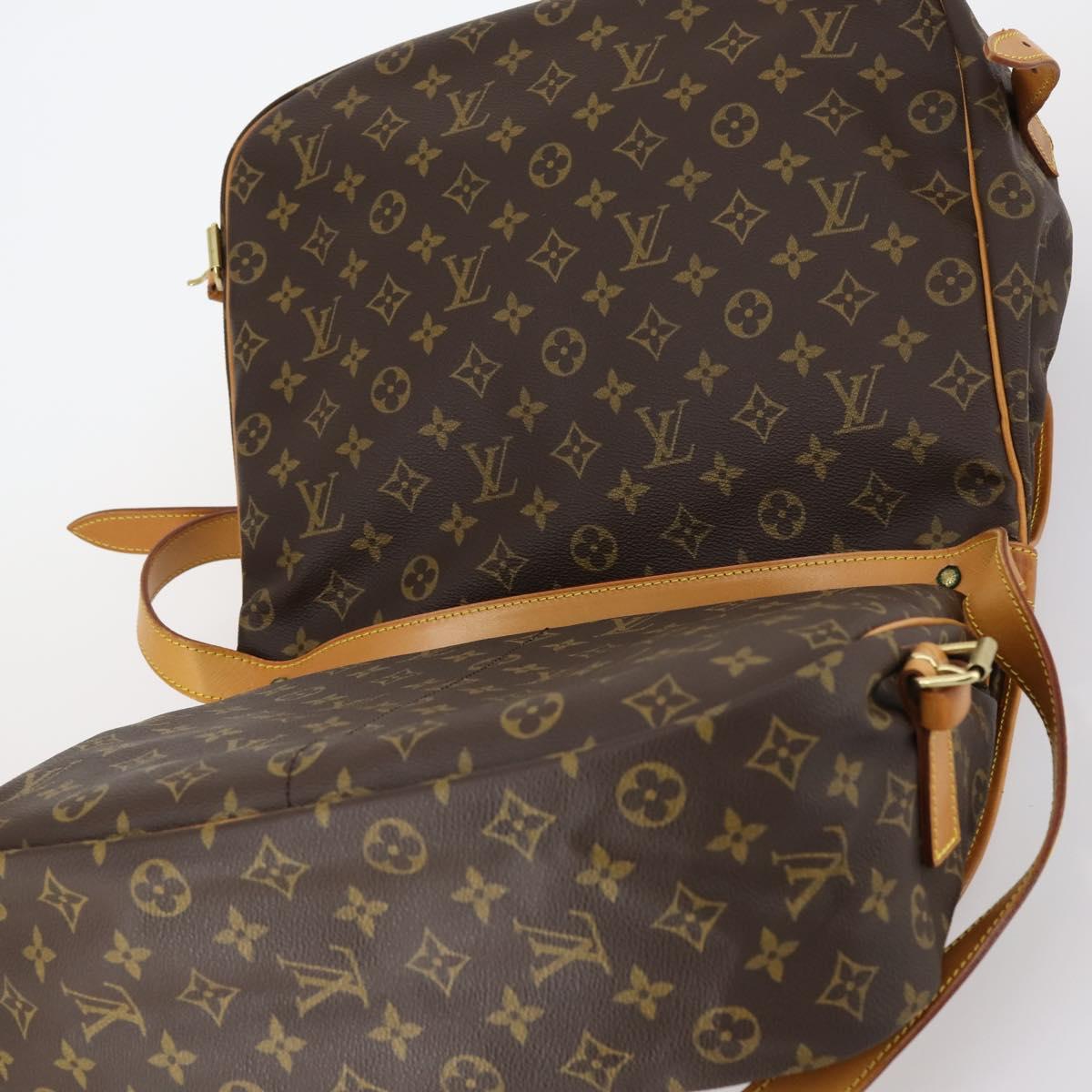 LOUIS VUITTON Monogram Saumur 35 Shoulder Bag M42254 LV Auth 142507