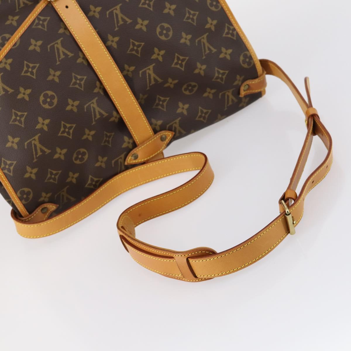 LOUIS VUITTON Monogram Saumur 35 Shoulder Bag M42254 LV Auth 142507