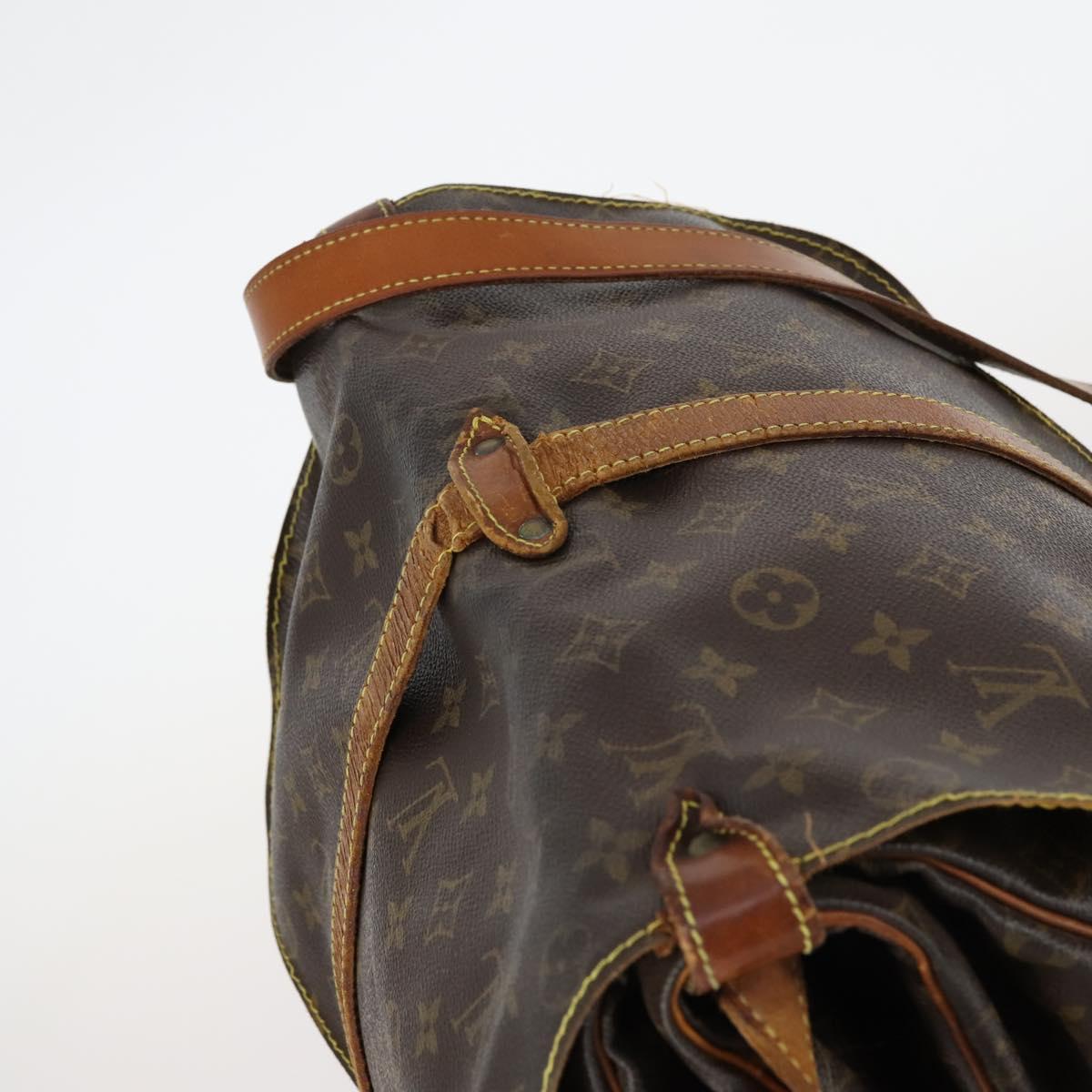 LOUIS VUITTON Monogram Saumur 35 Shoulder Bag M42254 LV Auth 142508