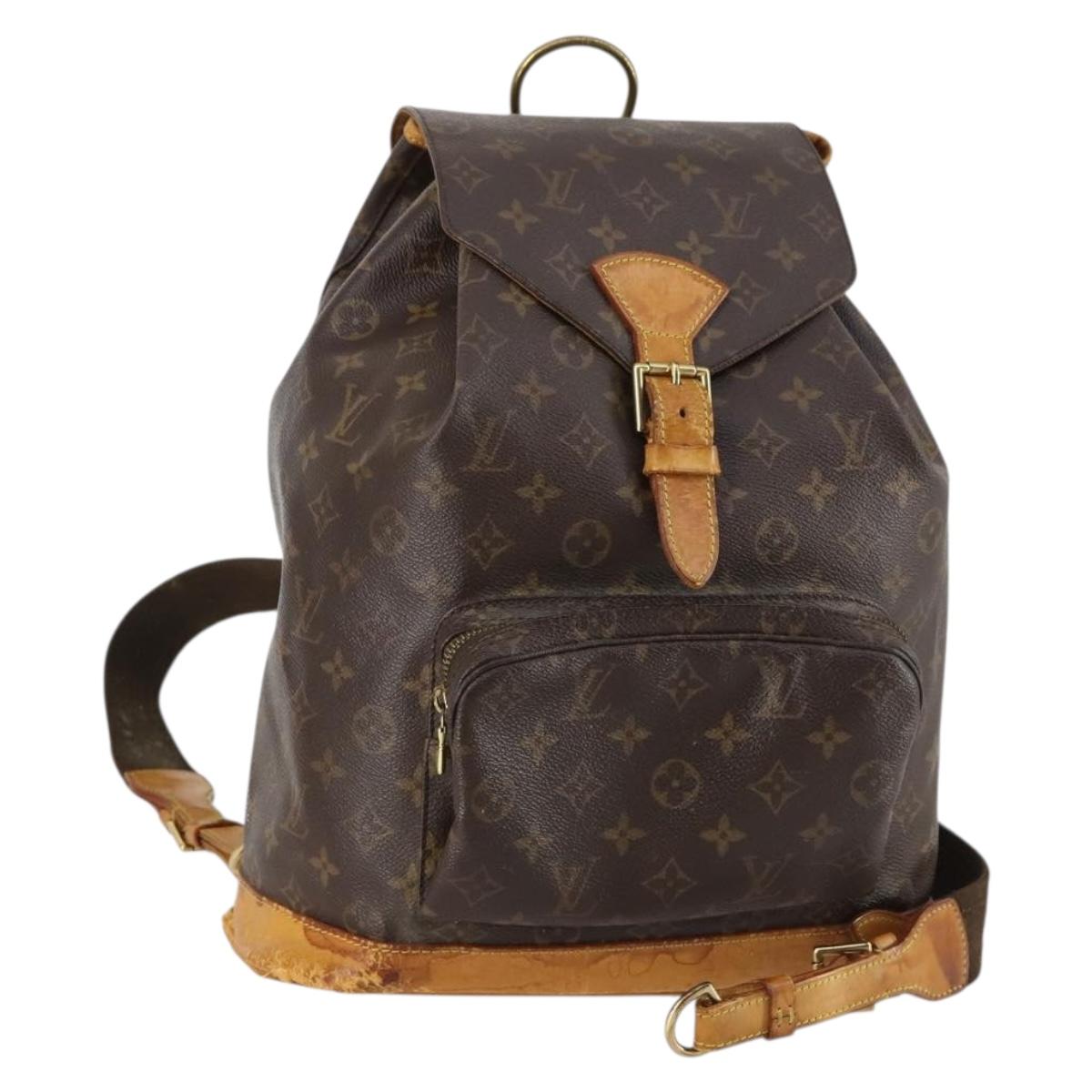 LOUIS VUITTON Monogram Montsouris GM Backpack M51135 LV Auth 142510