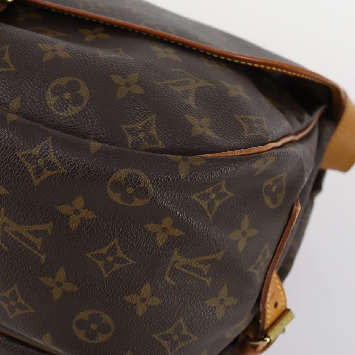 LOUIS VUITTON Monogram Saumur 35 Shoulder Bag M42254 LV Auth 142511