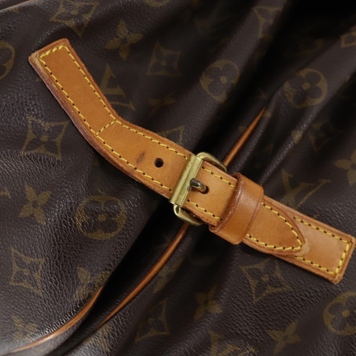 LOUIS VUITTON Monogram Saumur 35 Shoulder Bag M42254 LV Auth 142511