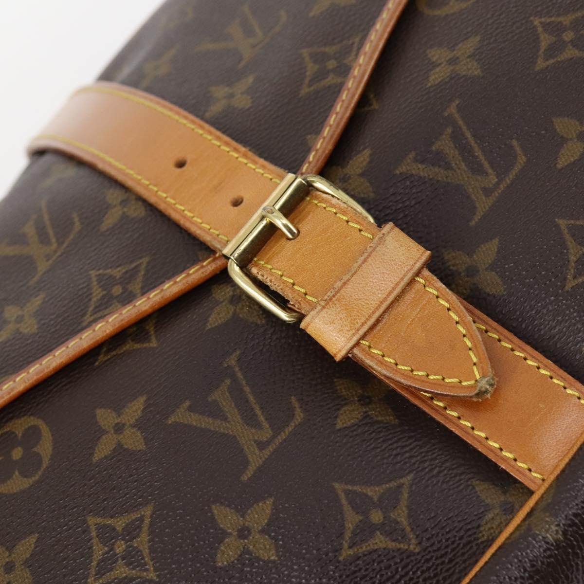 LOUIS VUITTON Monogram Saumur 35 Shoulder Bag M42254 LV Auth 142511